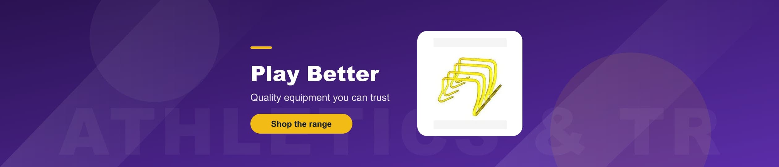 Athletics & Training - Quality equipment you can trust