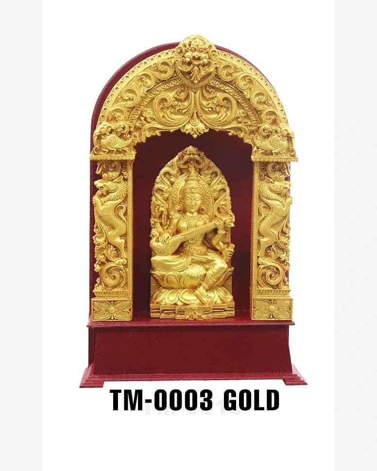 Saraswathi TM 0003/L Gold (13.25 inch) (7 inch Idol)